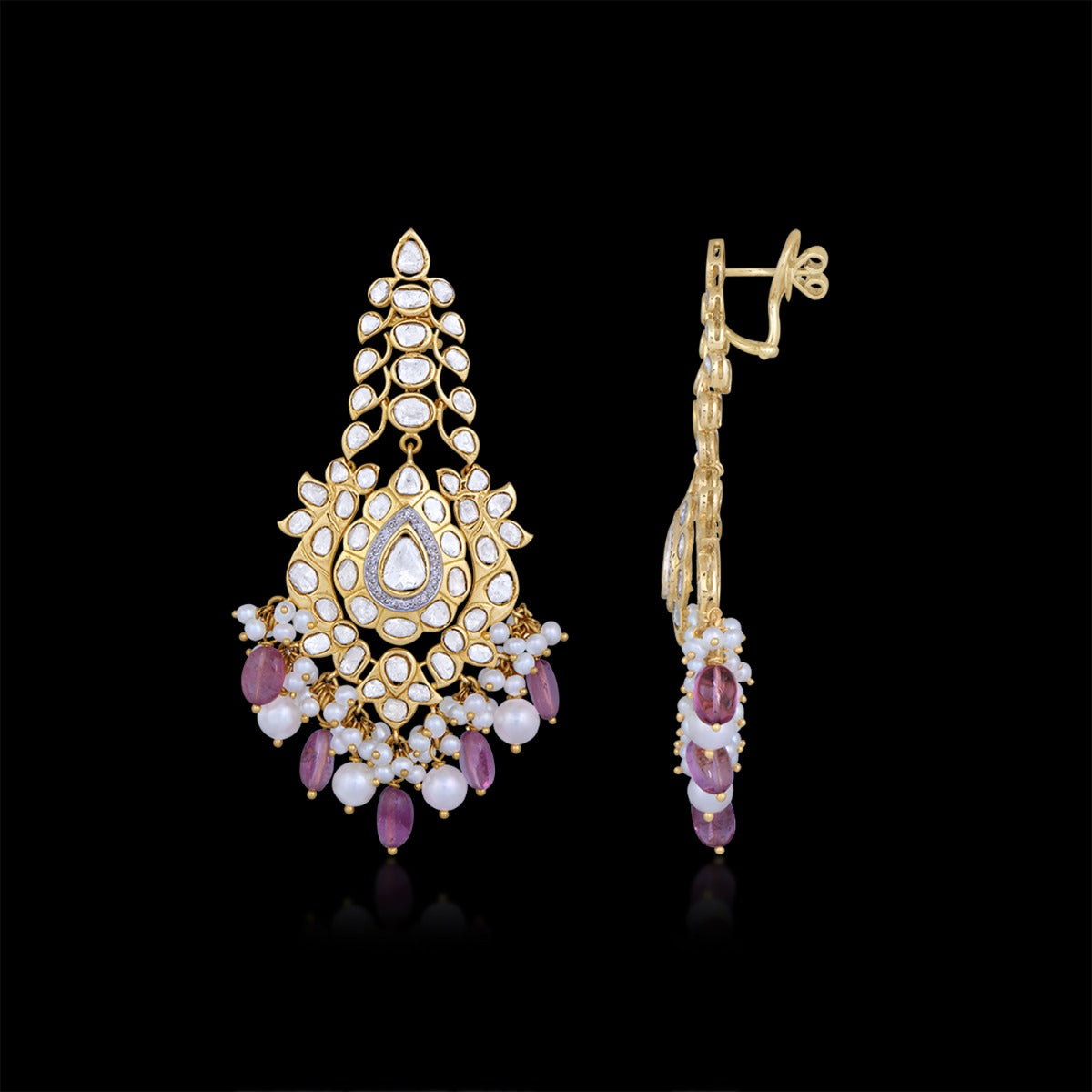 Tourmaline Polki Earrings