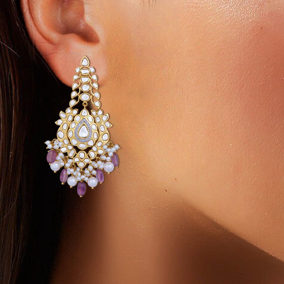 Tourmaline Polki Earrings