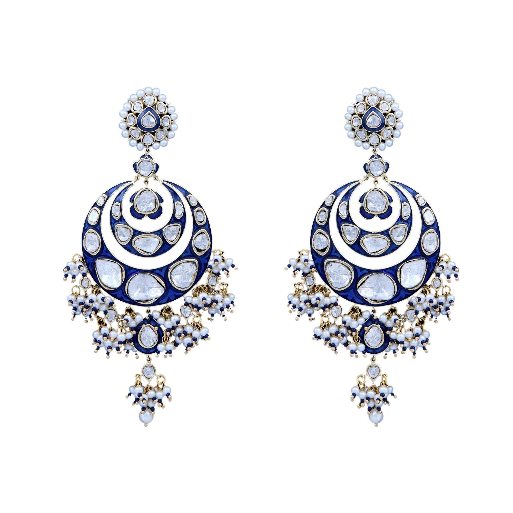 Latifa Floral Polki Chandbali