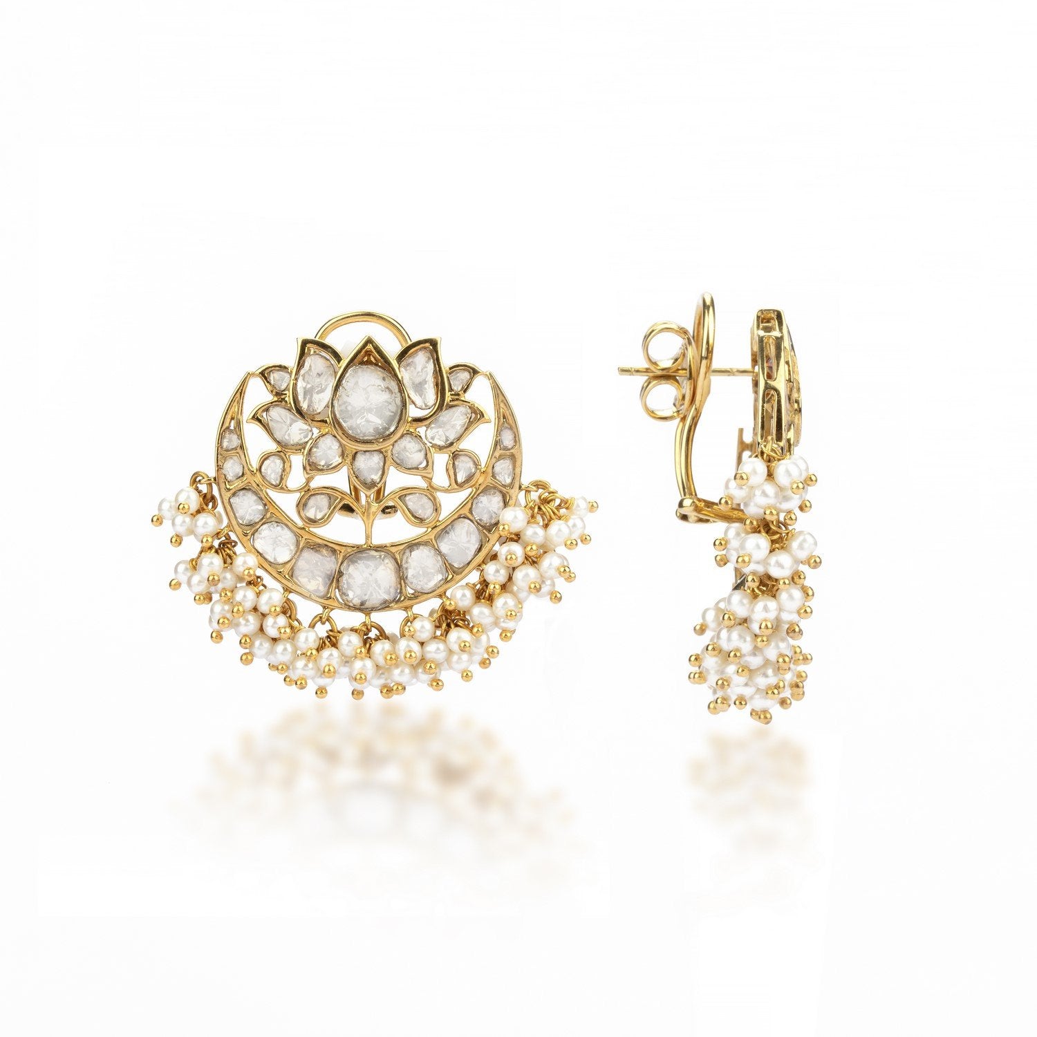 Polki Chandeliers Stud Earrings