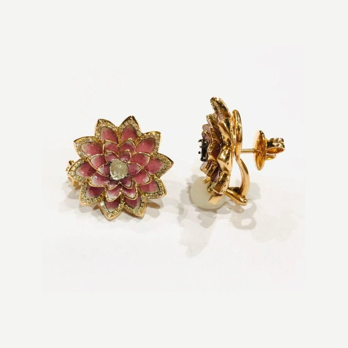 Morning Glory Polki Earrings