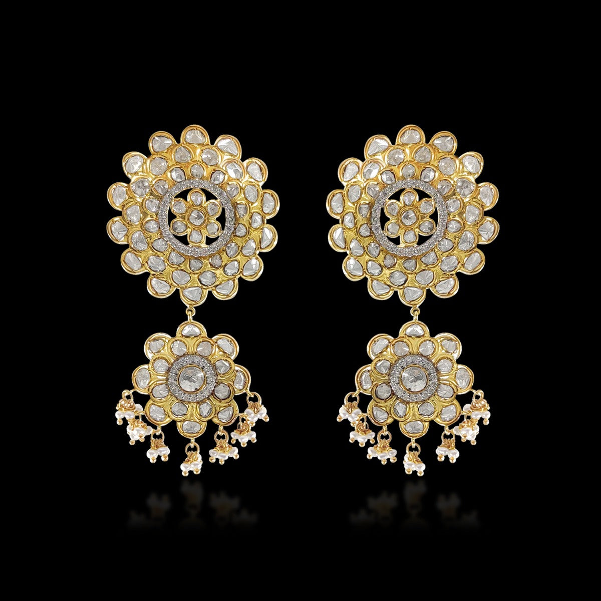 Sand Sun Polki Earrings