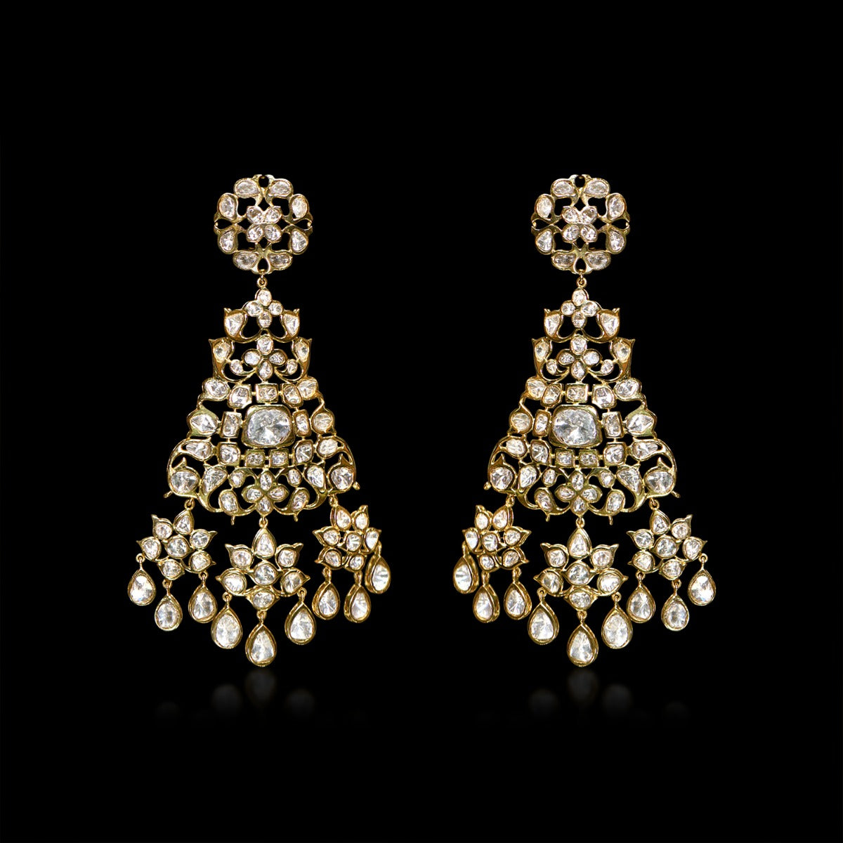 Ravishing Long Polki Earrings