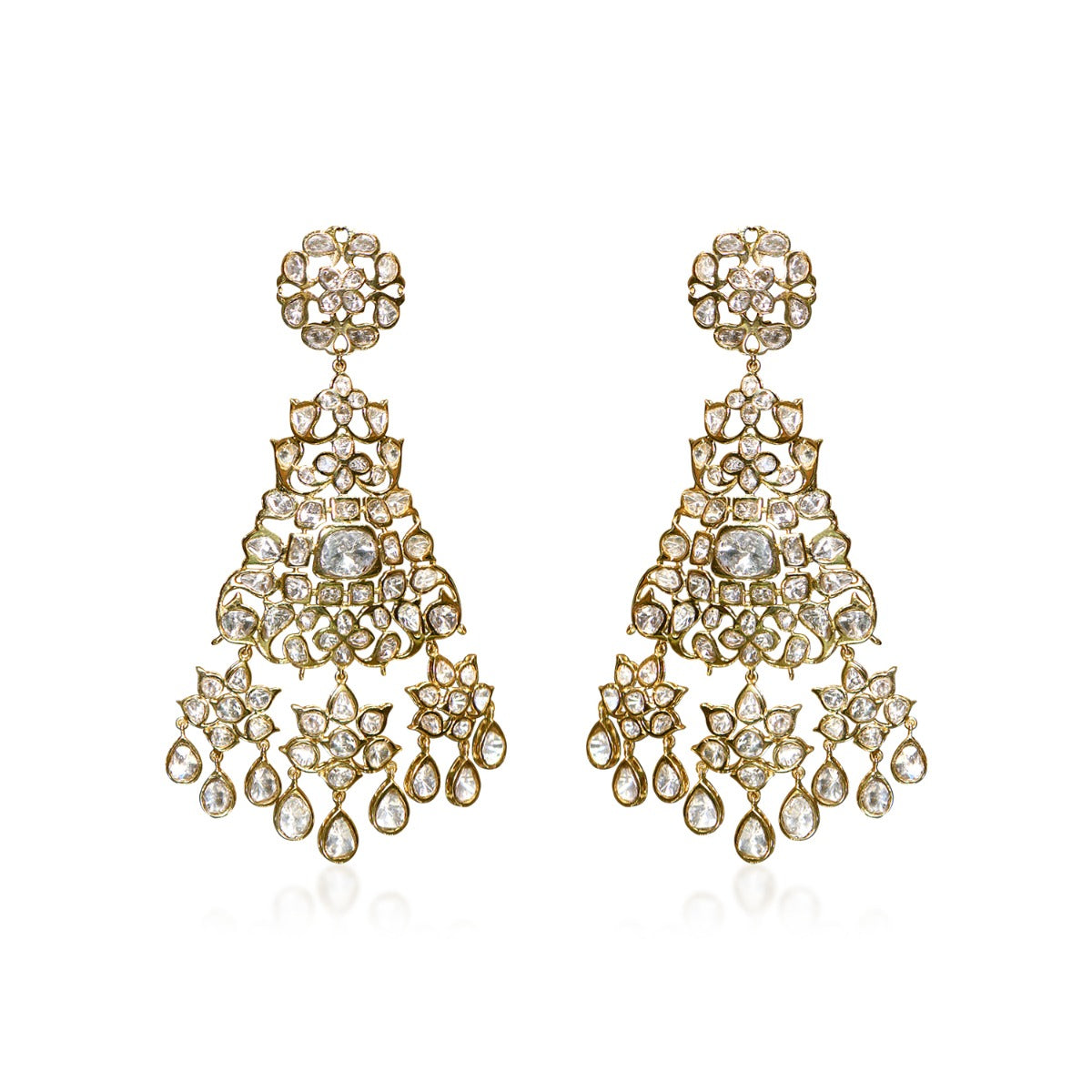 Ravishing Long Polki Earrings