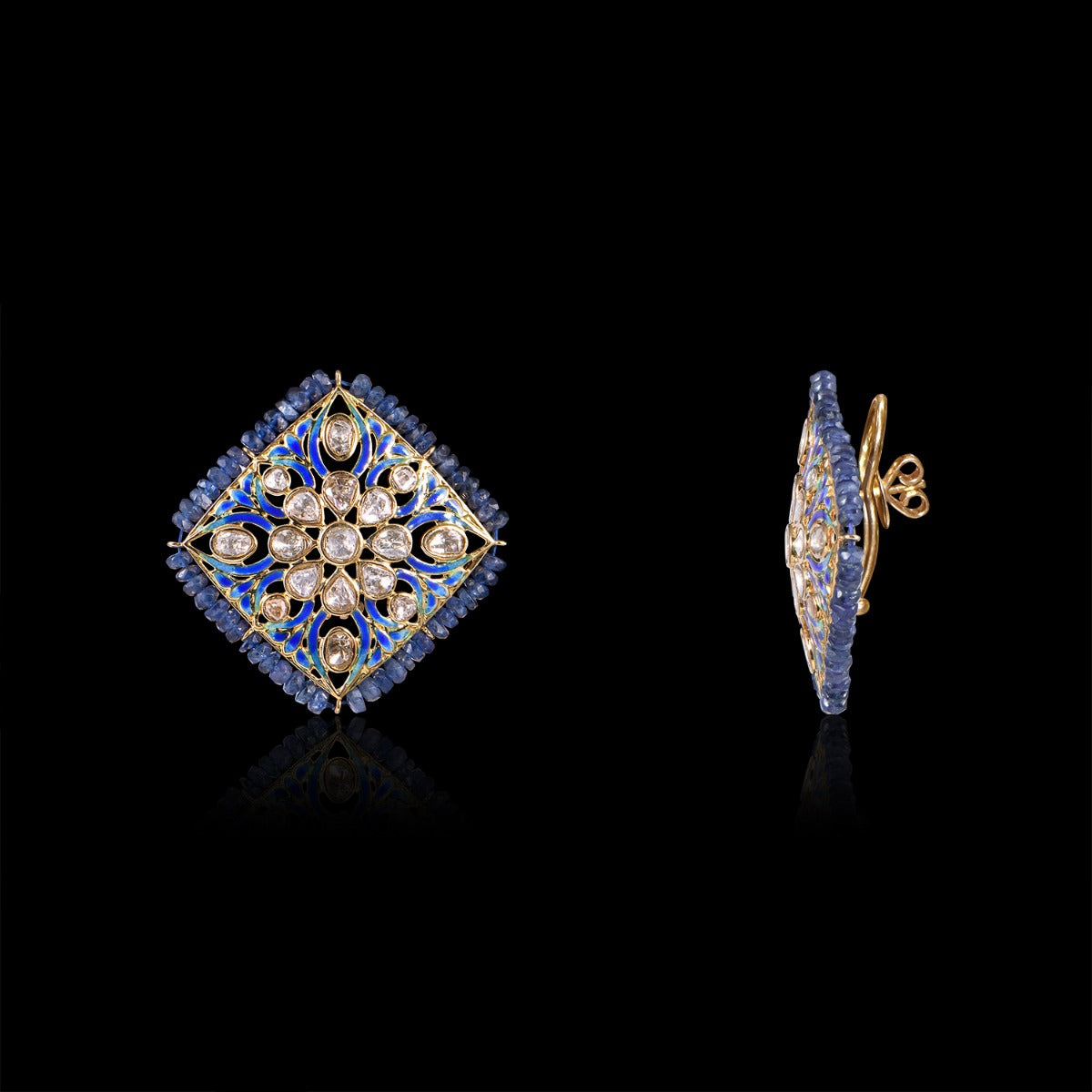 Stylish Gemstone Polki Earrings