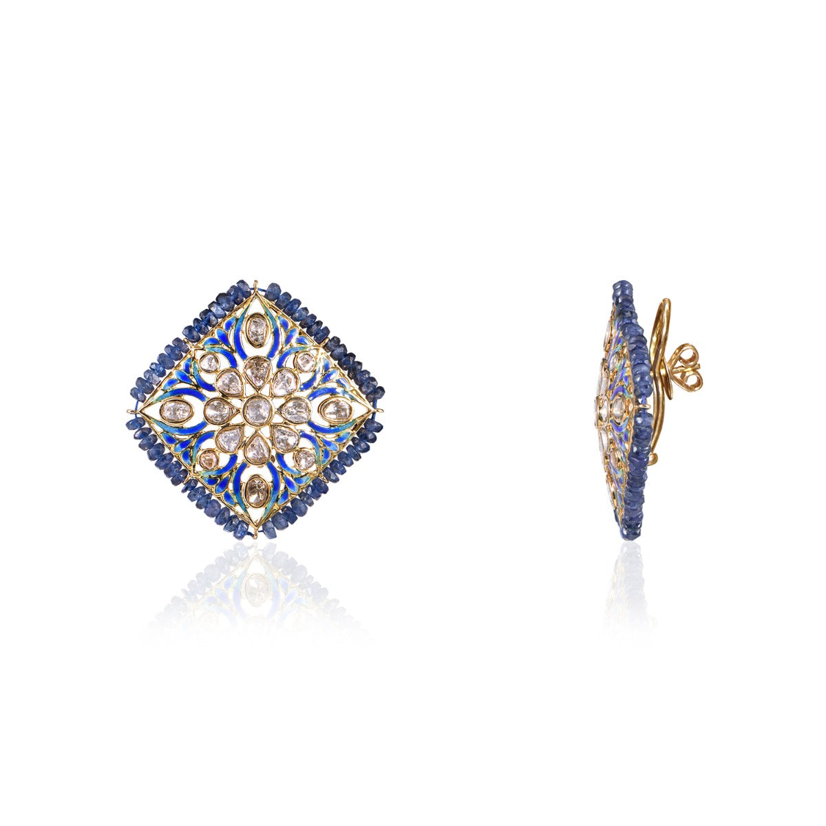 Stylish Gemstone Polki Earrings