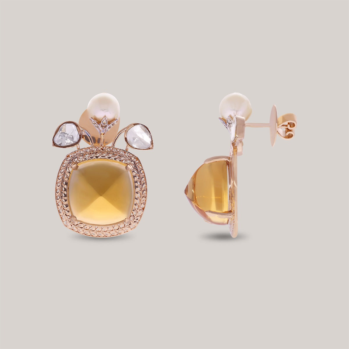 Honeydew Drops Polki Earrings