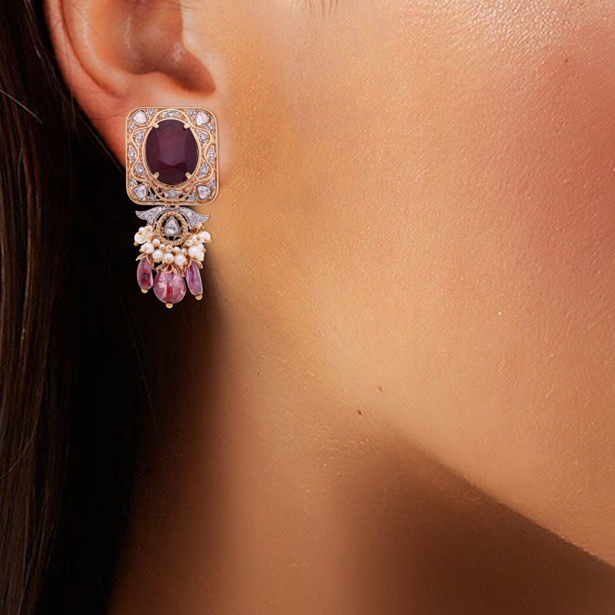Opulent Harmony Polki Earrings