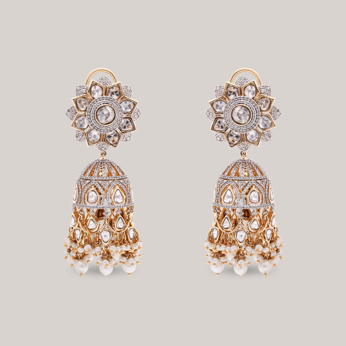 Majestic Glow Polki Jhumka