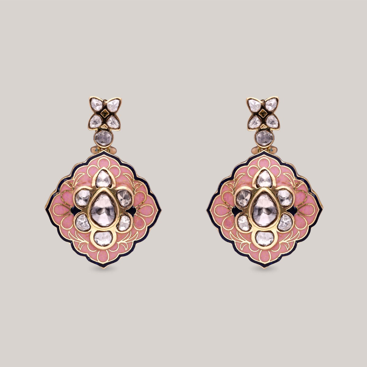 Peace Pun Polki Earrings