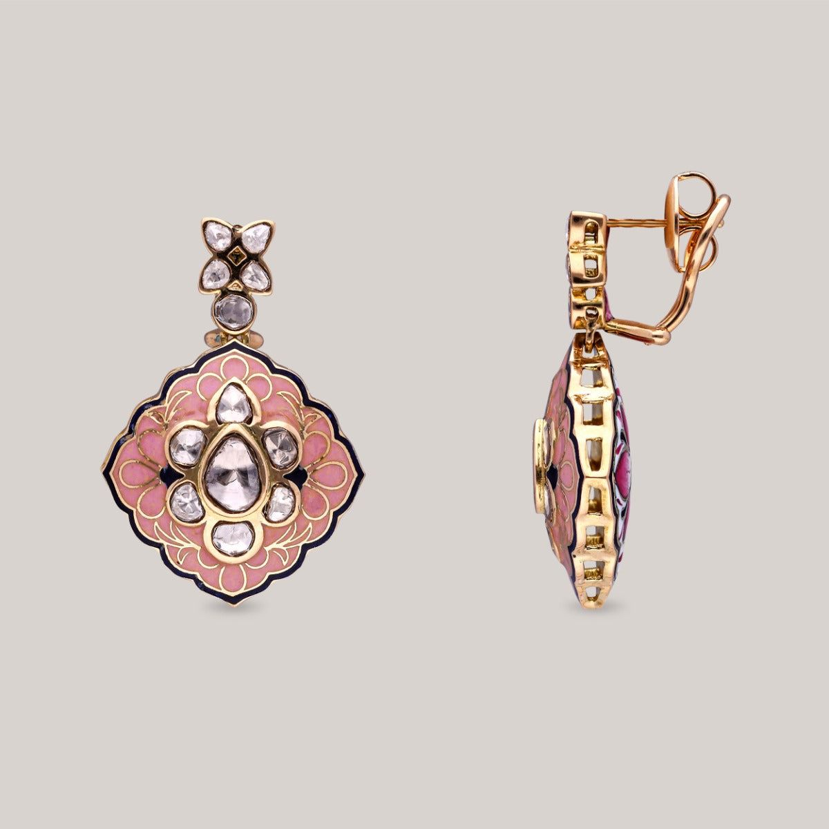 Peace Pun Polki Earrings