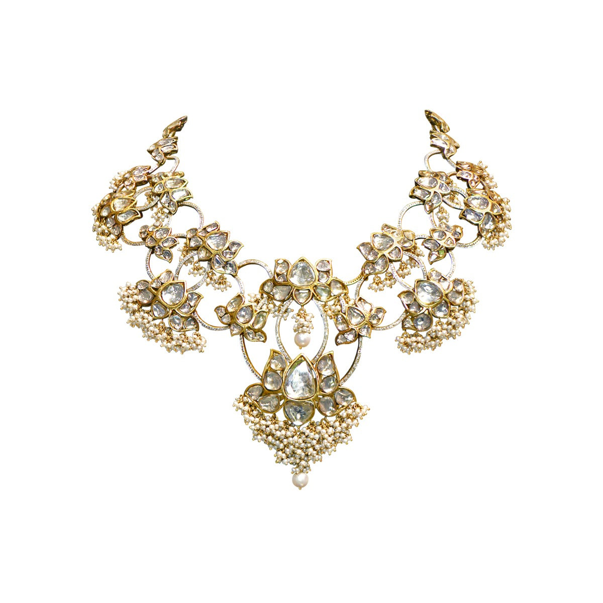 Water Lotus Polki Necklace