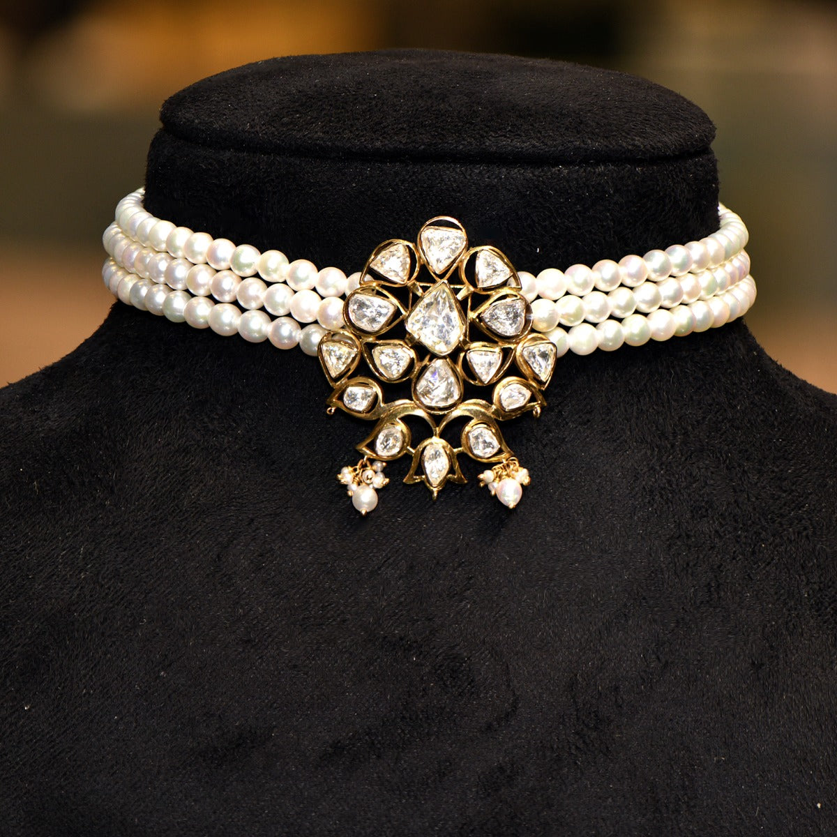 Artistic Coniferous Polki Choker