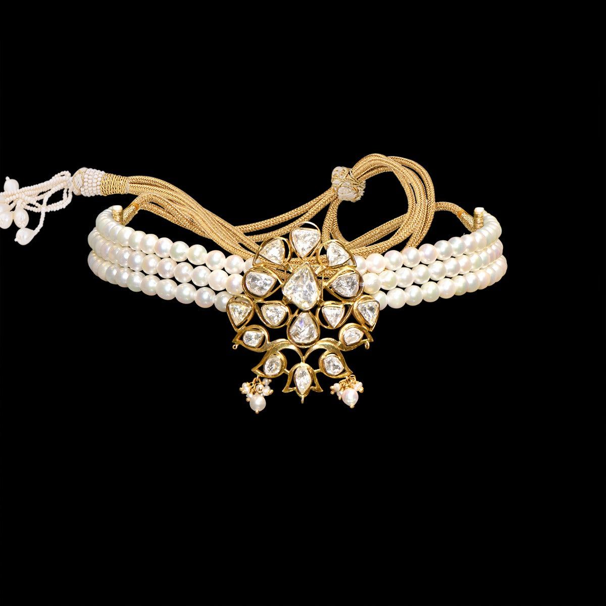 Artistic Coniferous Polki Choker