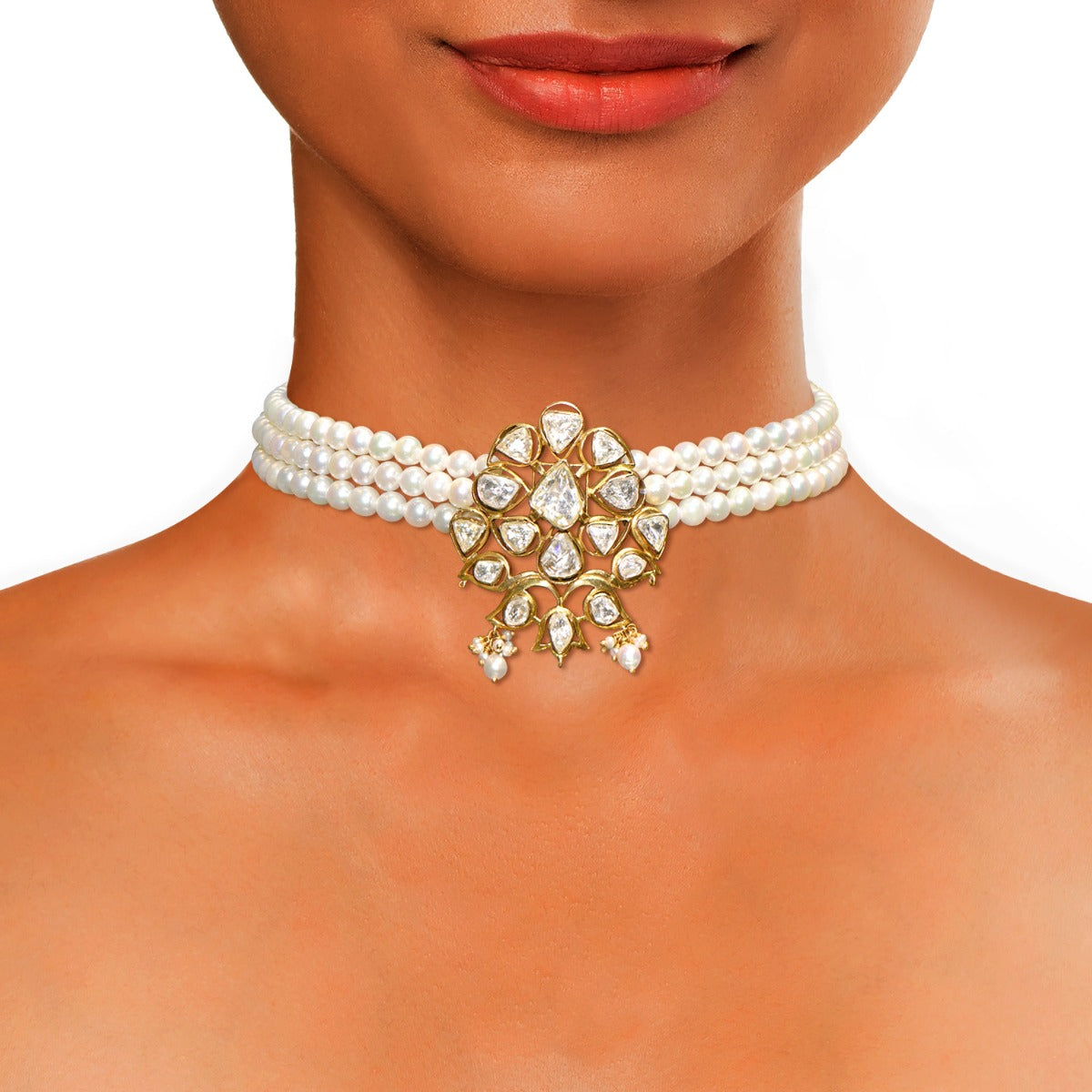 Artistic Coniferous Polki Choker