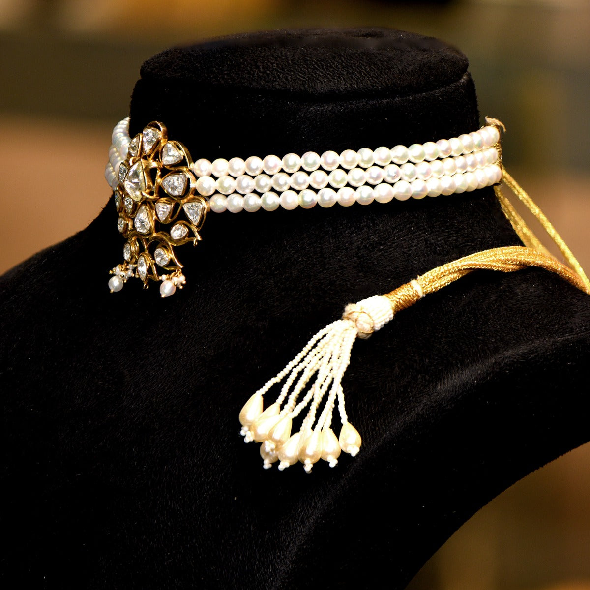 Artistic Coniferous Polki Choker