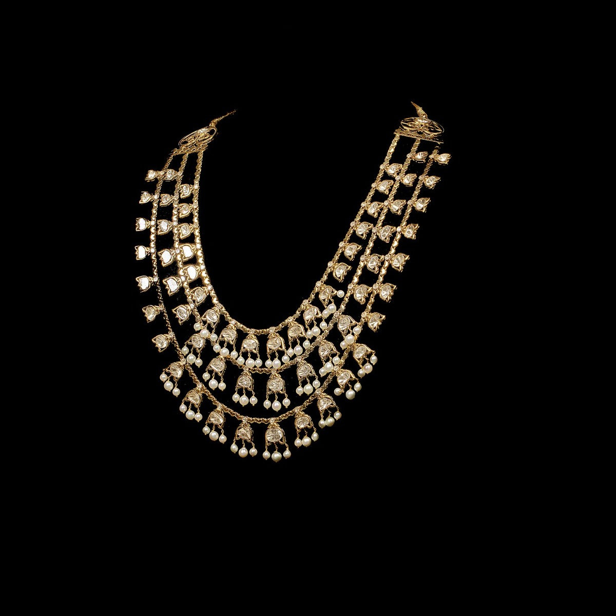 Inverted Diya Polki Necklace