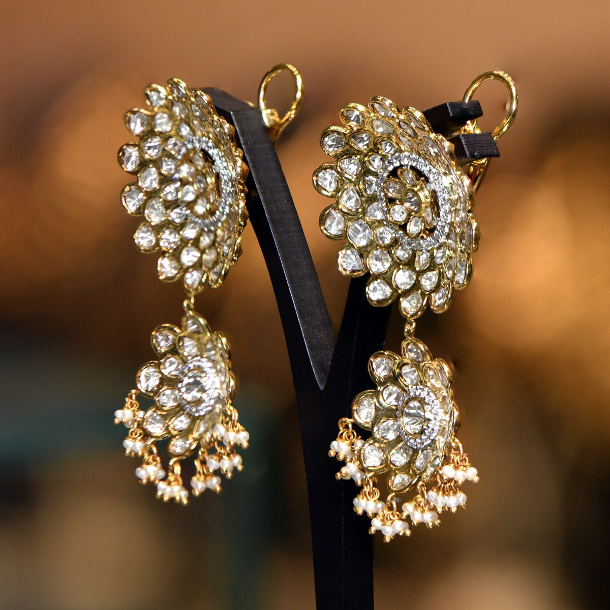 Sand Sun Polki Earrings