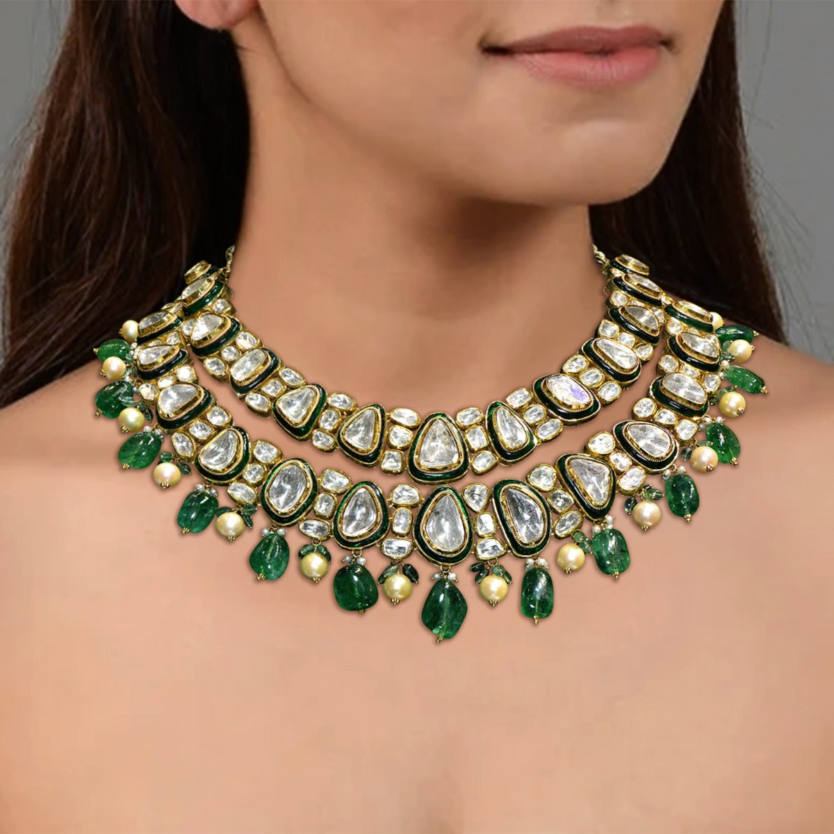 Warrior Princess Polki Necklace Set