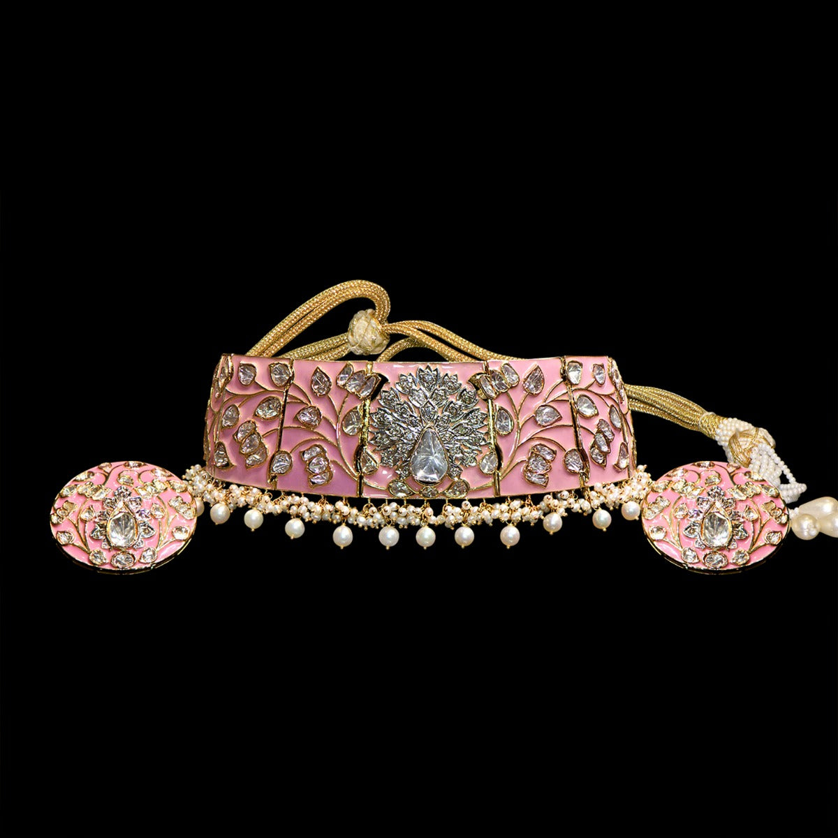Pink Pump Polki Choker Set