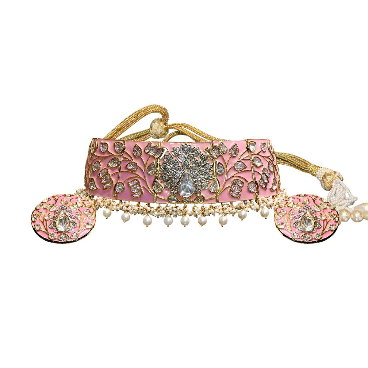 Pink Pump Polki Choker Set