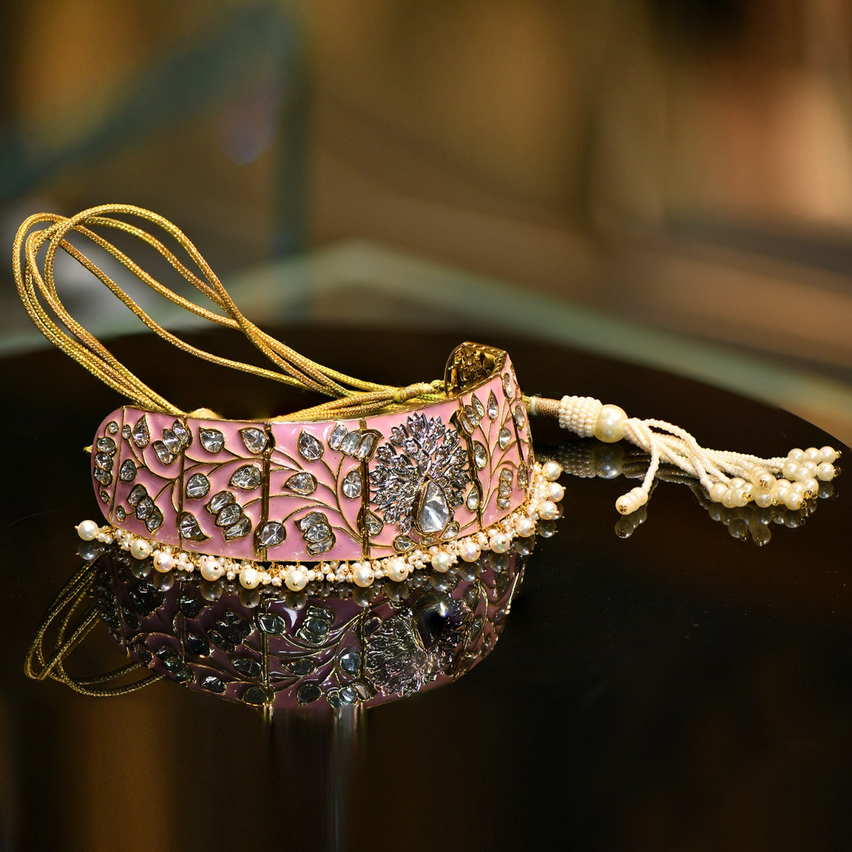 Pink Pump Polki Choker Set