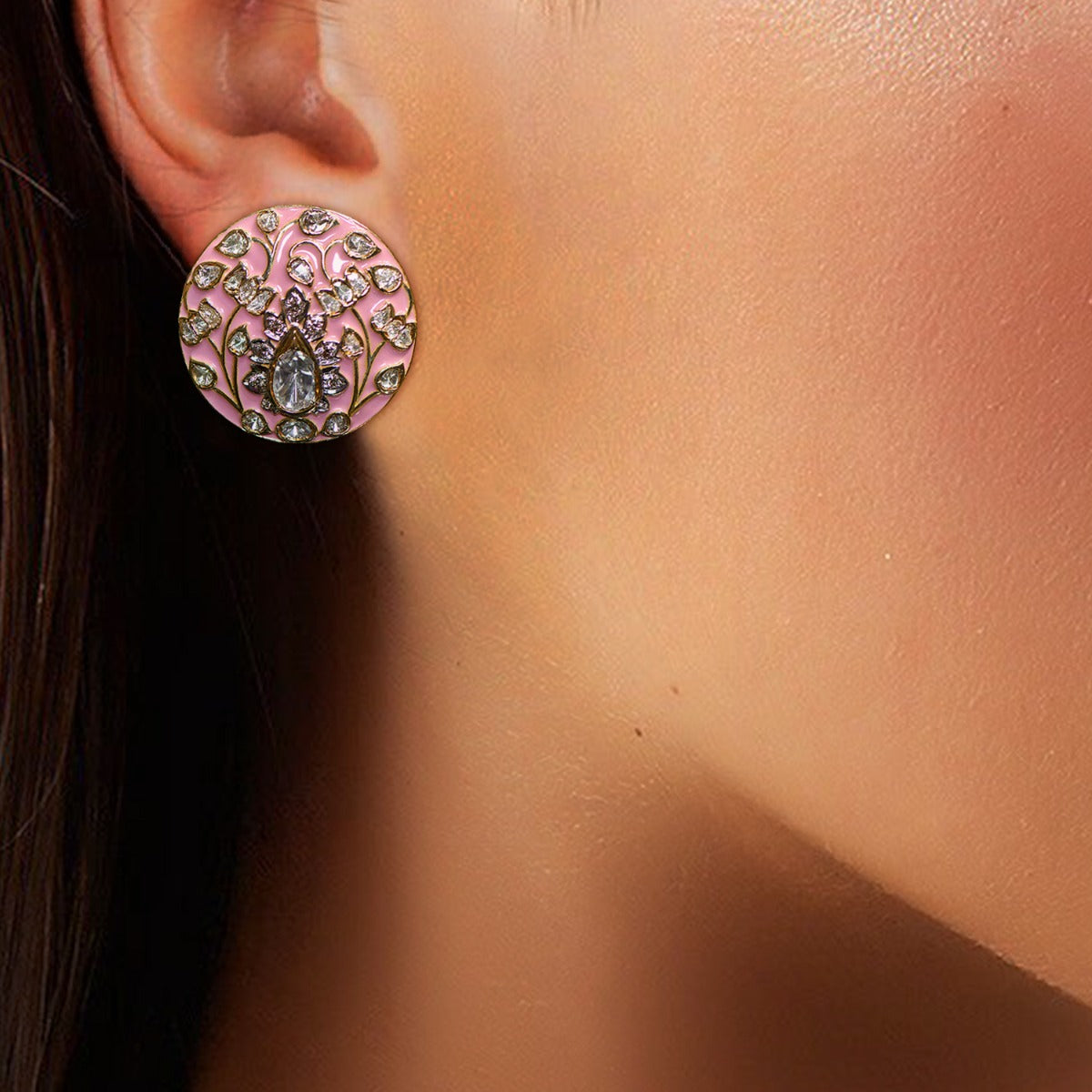 Advika Gorgeous Polki Earrings
