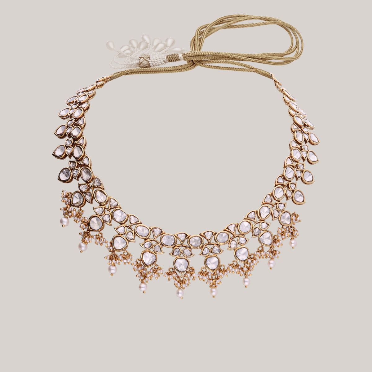 Teardrop Polki Necklace