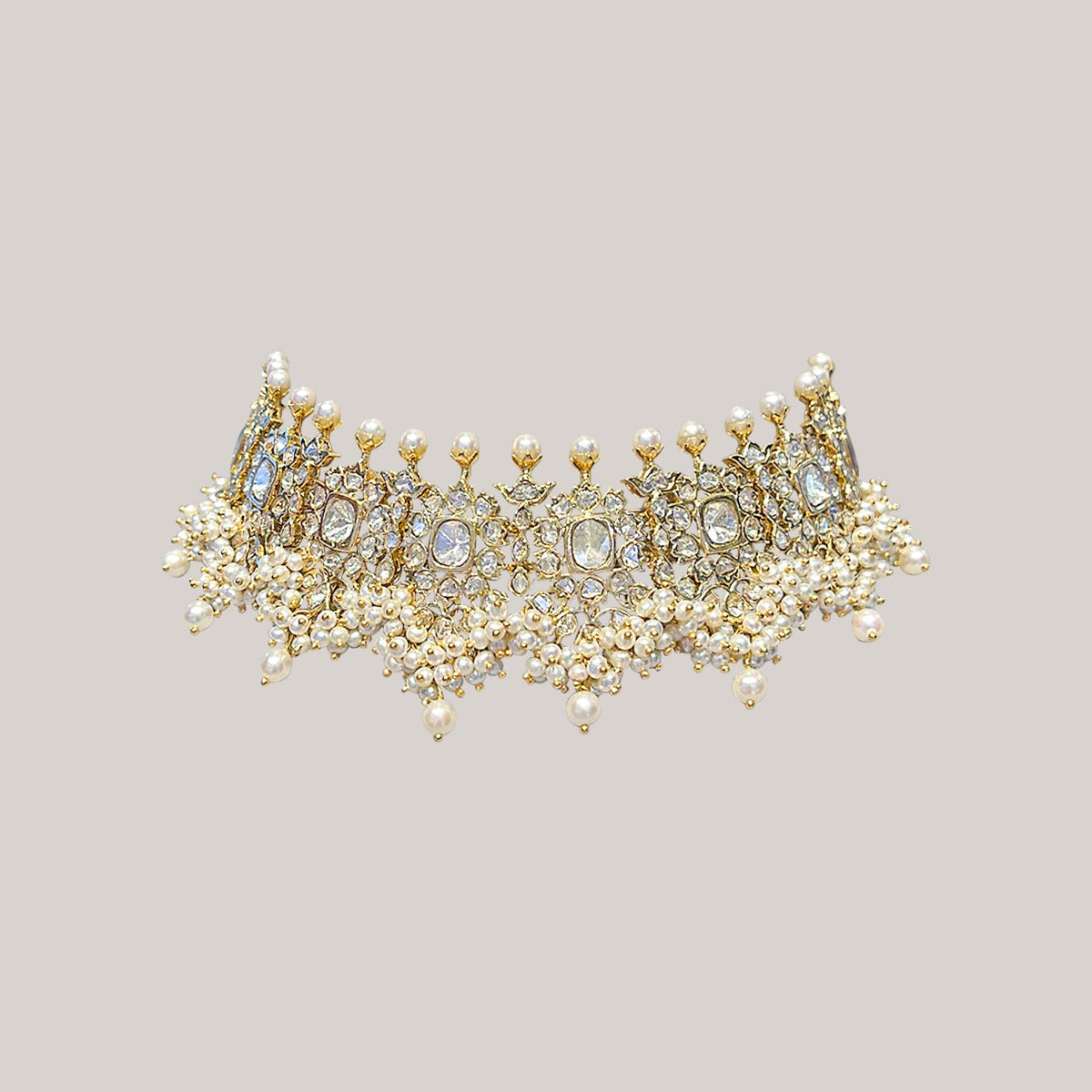 Art Nouveau Allure Polki Choker Set