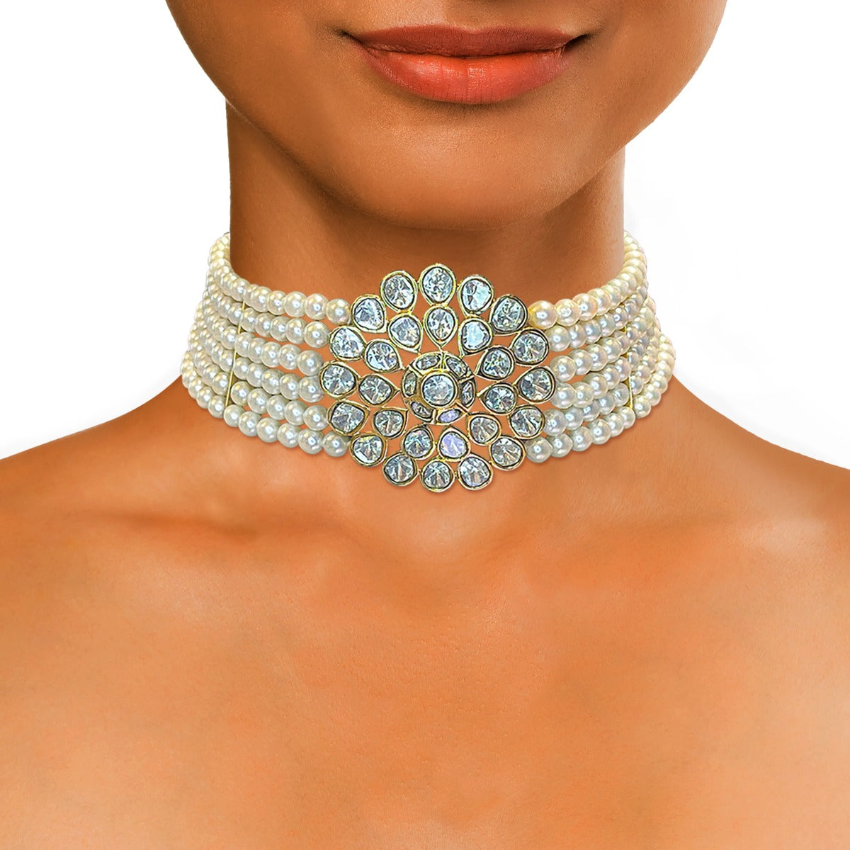 Aria Adornments Polki Choker