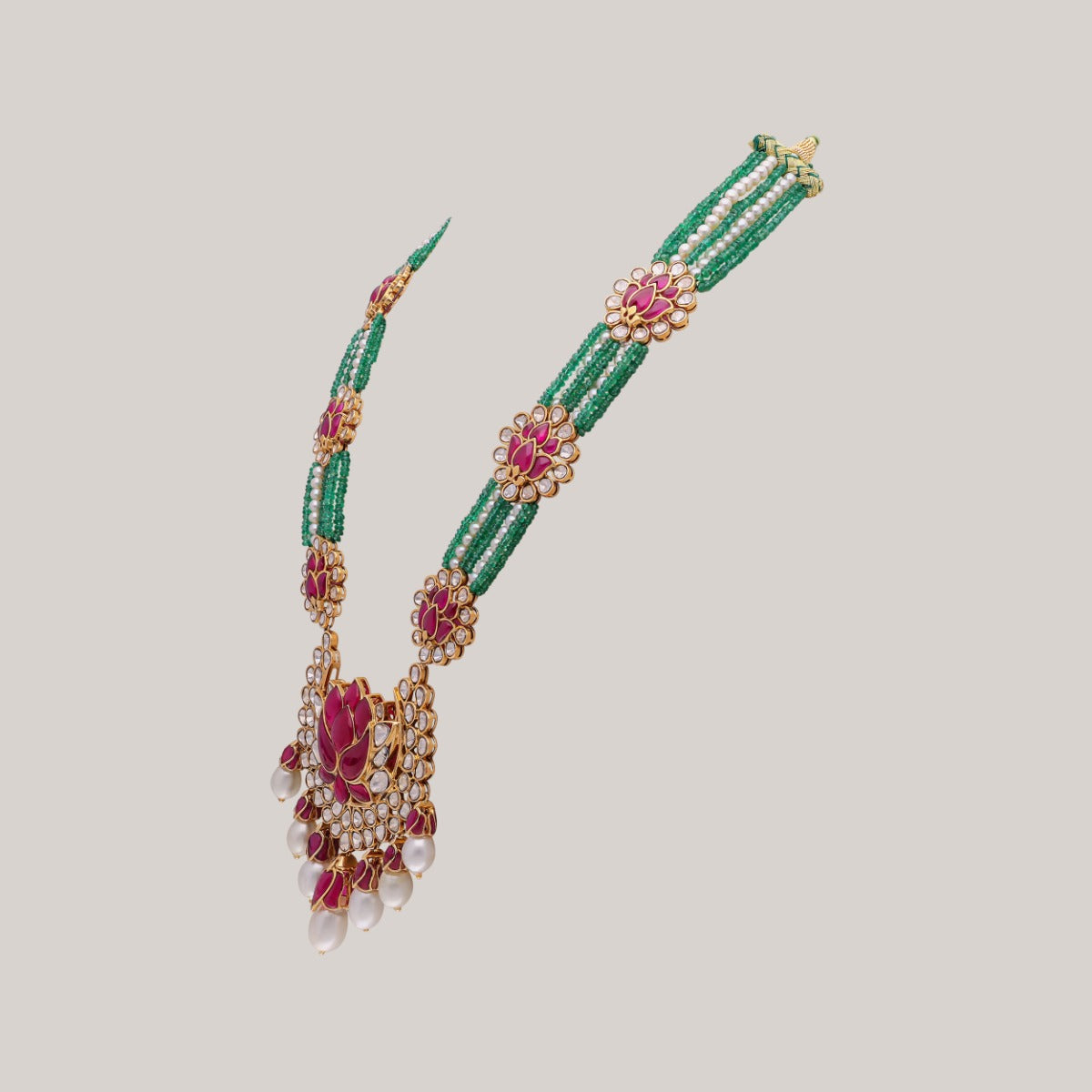 Empress Lotus Polki Necklace
