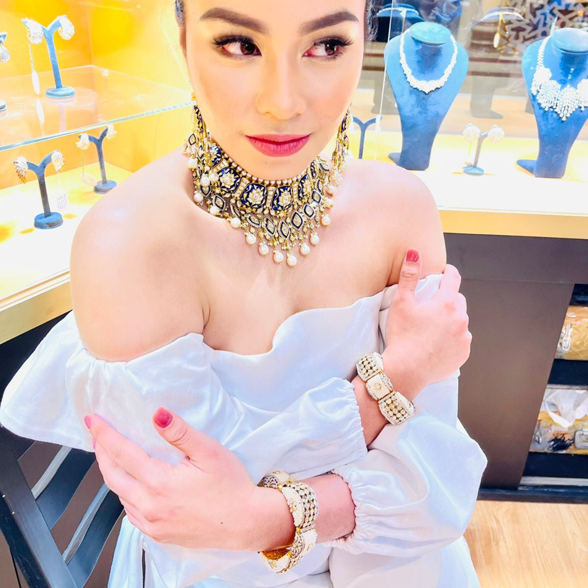 Queen's Pride Polki Necklace Set