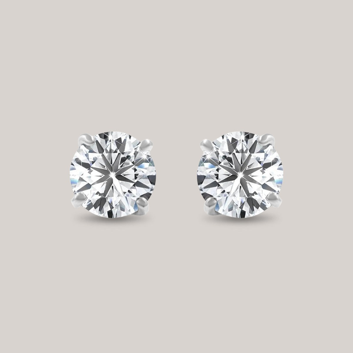 Solitaire Diamond Earrings