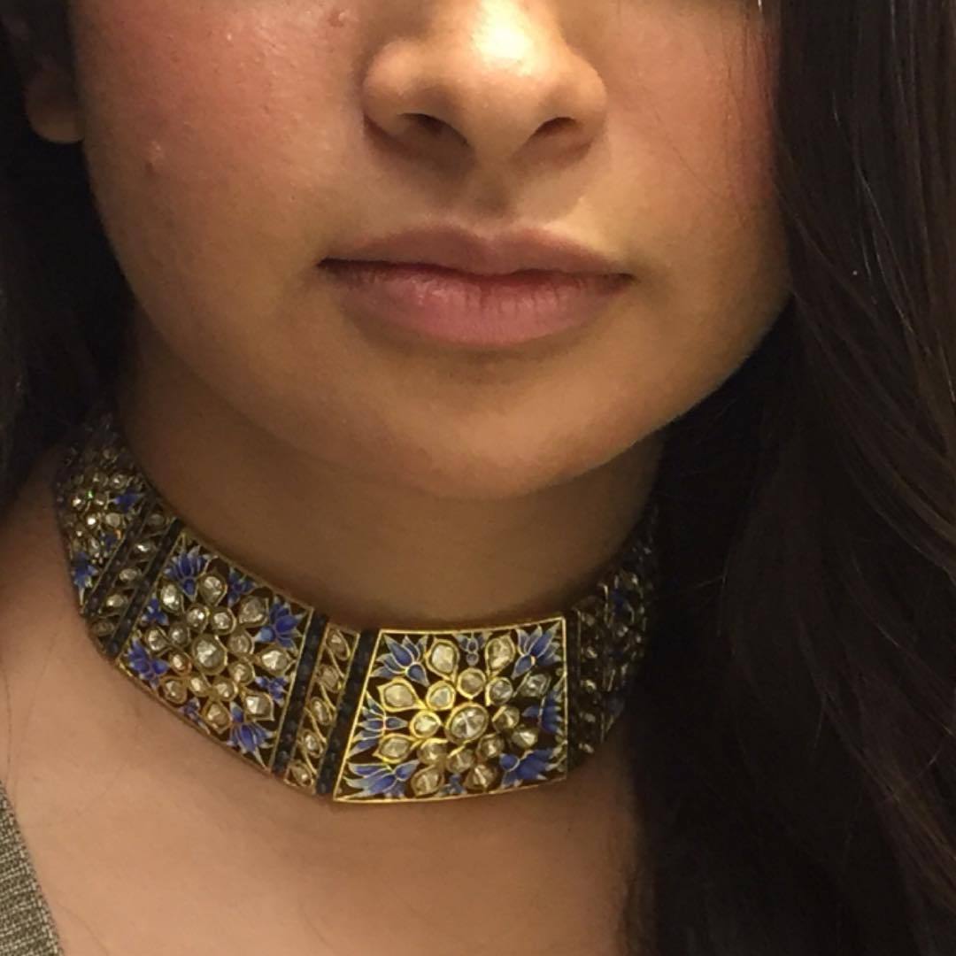 Dal Lake Inspired Polki Choker Set