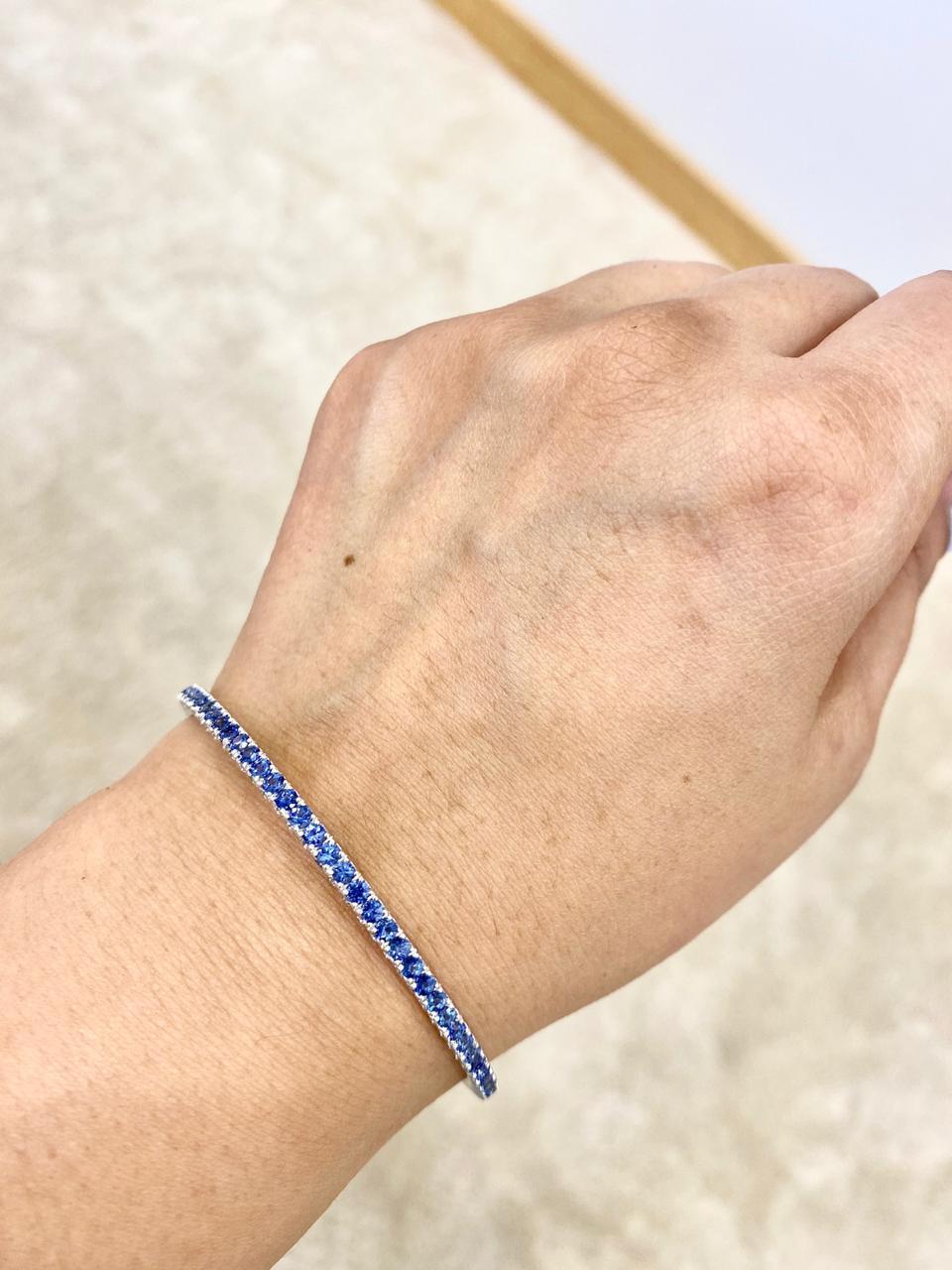 Blue Sapphire Dazzle Bangle