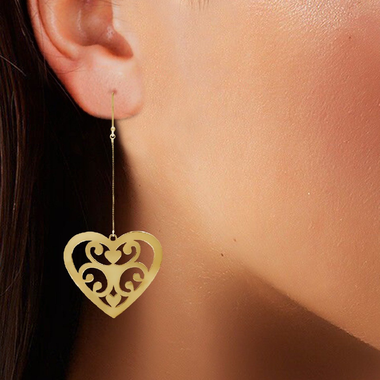 Ivory Heart Earrings