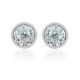 Round Shimmery Diamond Earrings