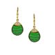 Green Dew Drop Enamel Earrings