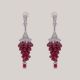 Ruby Dewdrops Diamond Earrings