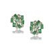 Glittering Emerald Stud Earrings