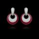White and Red Love Pact Earrings