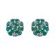 Emerald Bead Diamond Earrings