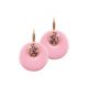 Ebbed Pink Ceramic Diamond Earrings