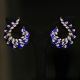Blue Highlighted Shankh Diamond Earrings
