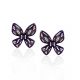 Seamless Butterfly Titanium Diamond Earrings
