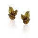 Gold Petals Titanium Diamond Earrings