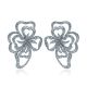 Ornate Floral Diamond Earrings