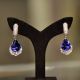Electric Blue Diamond Earrings