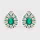 Charming Emerald Diamond Earrings