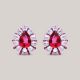 Radiant Dapper Ruby Diamond Earrings
